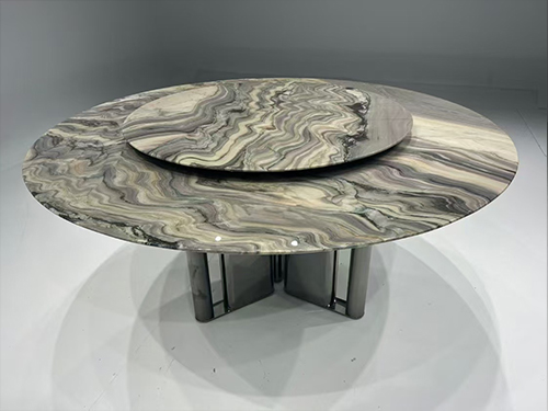 Purple Cipollino Ondulato Rosso Launa Polishing Marble Table