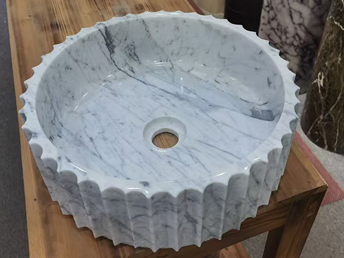 Cararra White Marble Wash Basin
