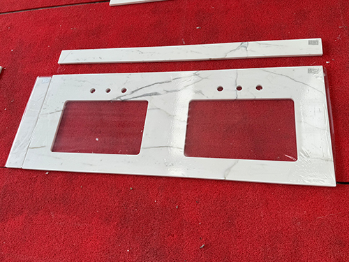 White Color Stone Counter Top Calacatta White Vanity Top