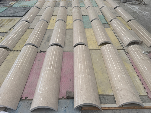 Factory Price Ottoman Grey Marble Hollow Column Pillar