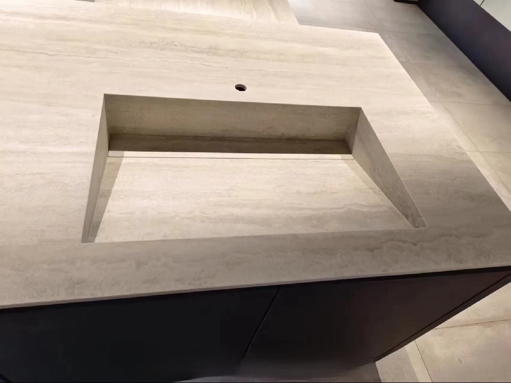 Customized Italy Romano Travertine Vanity Tops
