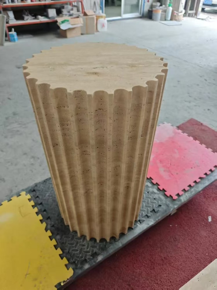 Solid Beige Travertine Colum